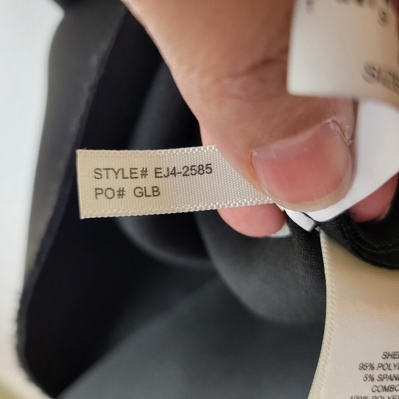 NWT Eliza J Asymmetric Ruffled Sleeveless Dress Black Size 4 - Picture 13 of 13